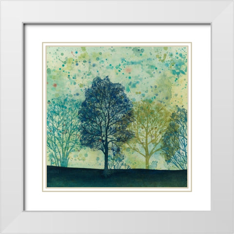 Speckled Forest I White Modern Wood Framed Art Print with Double Matting by Meagher, Megan
