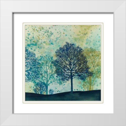 Speckled Forest II White Modern Wood Framed Art Print with Double Matting by Meagher, Megan
