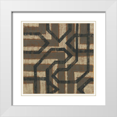 Directional I White Modern Wood Framed Art Print with Double Matting by Zarris, Chariklia