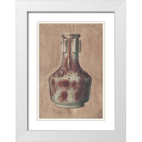 Chinese Earthenware II White Modern Wood Framed Art Print with Double Matting by Vision Studio