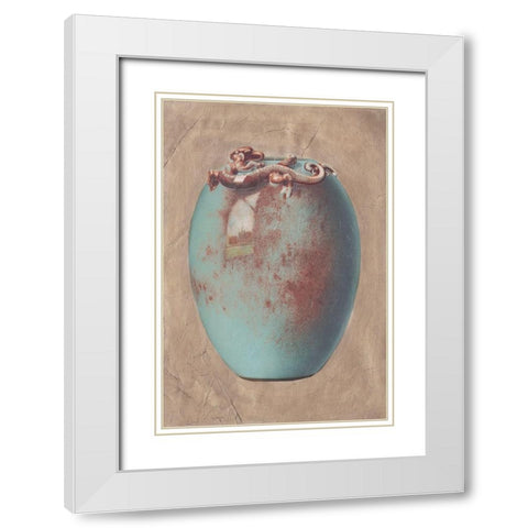 Chinese Earthenware IV White Modern Wood Framed Art Print with Double Matting by Vision Studio