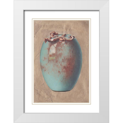 Chinese Earthenware IV White Modern Wood Framed Art Print with Double Matting by Vision Studio