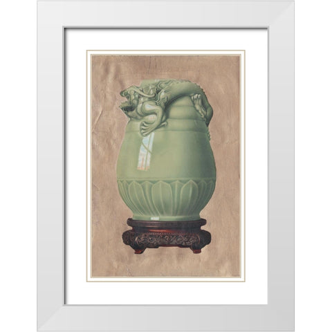 Chinese Earthenware VI White Modern Wood Framed Art Print with Double Matting by Vision Studio