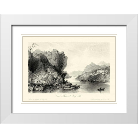 Scenes in China III White Modern Wood Framed Art Print with Double Matting by Allom, T.