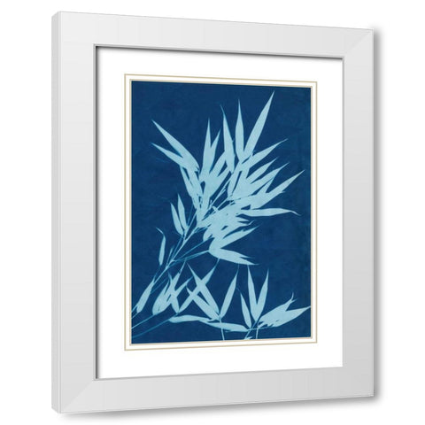 Cyanotype No.1 White Modern Wood Framed Art Print with Double Matting by Stramel, Renee W.