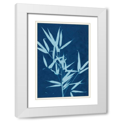 Cyanotype No.2 White Modern Wood Framed Art Print with Double Matting by Stramel, Renee W.