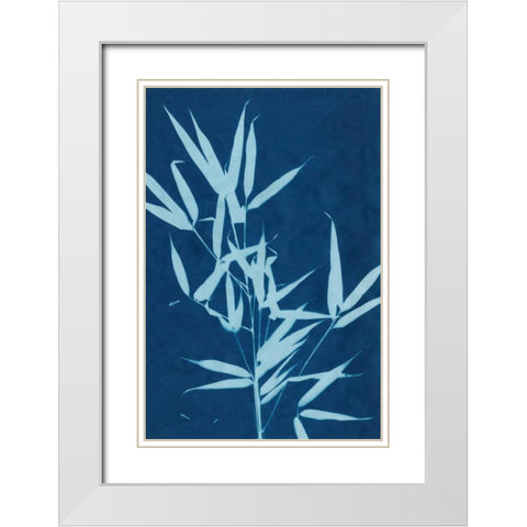 Cyanotype No.2 White Modern Wood Framed Art Print with Double Matting by Stramel, Renee W.