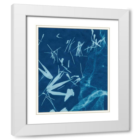Cyanotype No.6 White Modern Wood Framed Art Print with Double Matting by Stramel, Renee W.