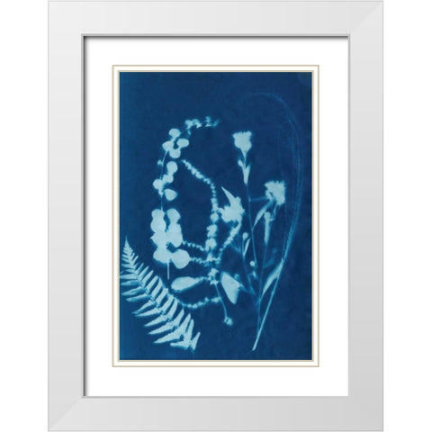 Cyanotype No.16 White Modern Wood Framed Art Print with Double Matting by Guthrie, Jenna