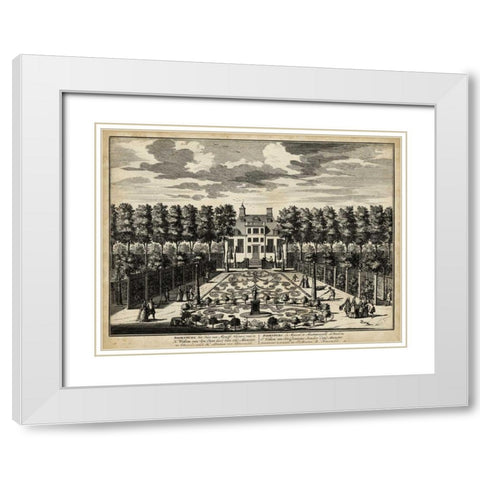 Views of Amsterdam I White Modern Wood Framed Art Print with Double Matting by Visher, Nicolaus
