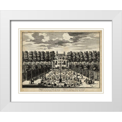 Views of Amsterdam I White Modern Wood Framed Art Print with Double Matting by Visher, Nicolaus