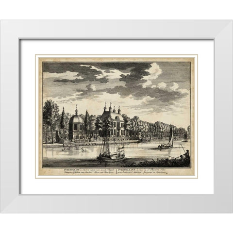 Views of Amsterdam VI White Modern Wood Framed Art Print with Double Matting by Visher, Nicolaus