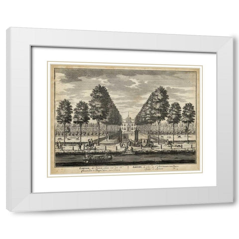Views of Amsterdam VIII White Modern Wood Framed Art Print with Double Matting by Visher, Nicolaus