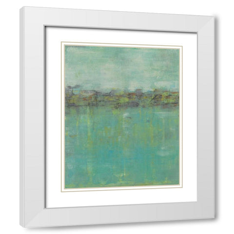 Horizon Line Abstraction II White Modern Wood Framed Art Print with Double Matting by Goldberger, Jennifer