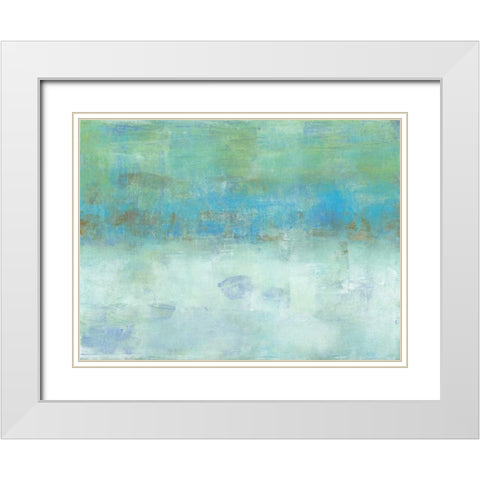 Soft Heather II White Modern Wood Framed Art Print with Double Matting by Goldberger, Jennifer