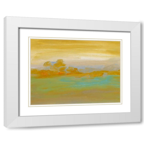 Ambient II White Modern Wood Framed Art Print with Double Matting by Gordon, Sharon