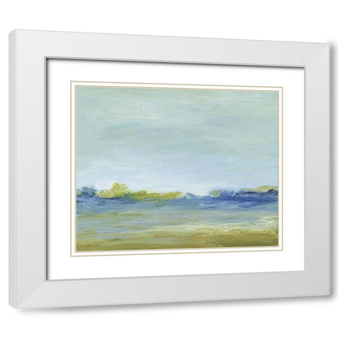 The Shore White Modern Wood Framed Art Print with Double Matting by Gordon, Sharon