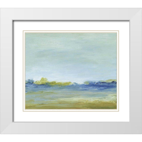 The Shore White Modern Wood Framed Art Print with Double Matting by Gordon, Sharon
