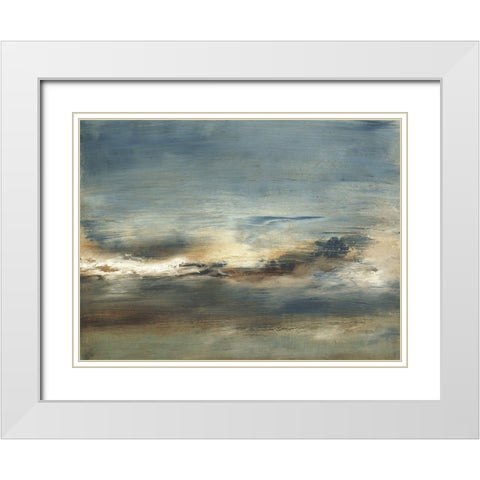 Inlet II White Modern Wood Framed Art Print with Double Matting by Gordon, Sharon