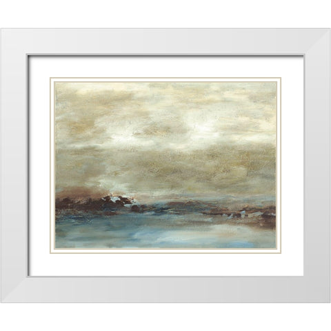Inlet III White Modern Wood Framed Art Print with Double Matting by Gordon, Sharon