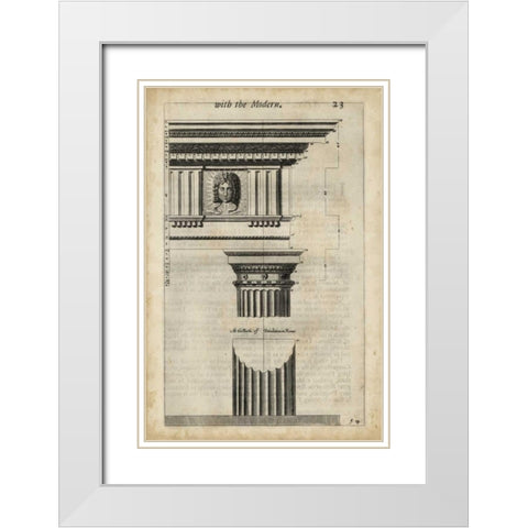 Ancient Architecture I White Modern Wood Framed Art Print with Double Matting by Evelyn, John