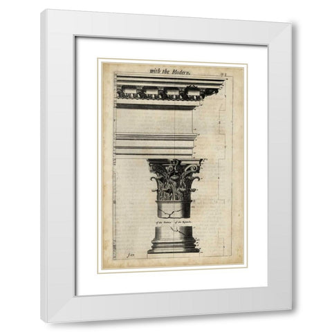 Ancient Architecture II White Modern Wood Framed Art Print with Double Matting by Evelyn, John