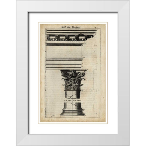 Ancient Architecture II White Modern Wood Framed Art Print with Double Matting by Evelyn, John