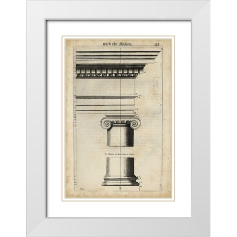 Ancient Architecture VI White Modern Wood Framed Art Print with Double Matting by Evelyn, John