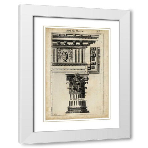 Ancient Architecture VII White Modern Wood Framed Art Print with Double Matting by Evelyn, John