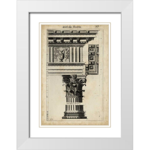 Ancient Architecture VII White Modern Wood Framed Art Print with Double Matting by Evelyn, John