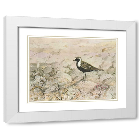 Perched White Modern Wood Framed Art Print with Double Matting by Sutton, George