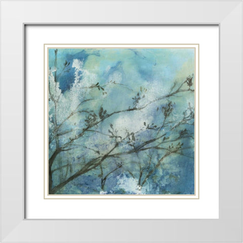 Moonlit Branches I White Modern Wood Framed Art Print with Double Matting by Goldberger, Jennifer