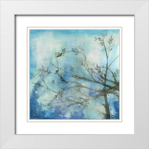 Moonlit Branches II White Modern Wood Framed Art Print with Double Matting by Goldberger, Jennifer