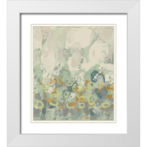 Paint Drops I White Modern Wood Framed Art Print with Double Matting by Goldberger, Jennifer