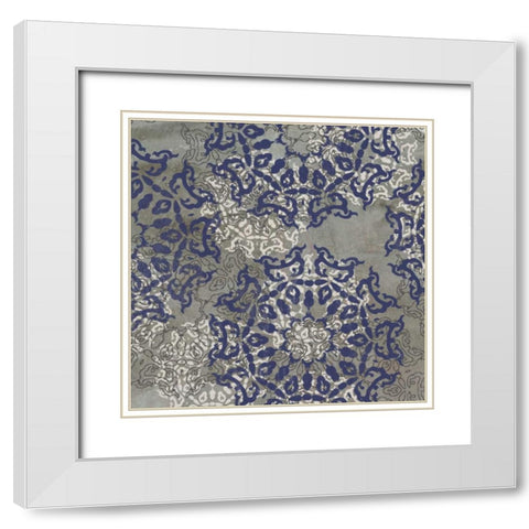 Rosette Profusion V White Modern Wood Framed Art Print with Double Matting by Goldberger, Jennifer