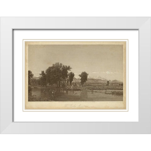 The Rocky Mountains White Modern Wood Framed Art Print with Double Matting by R. Hinshelwood