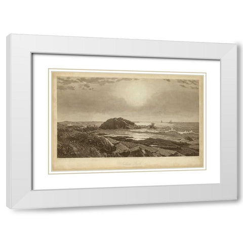 Indian Rock White Modern Wood Framed Art Print with Double Matting by R. Hinshelwood