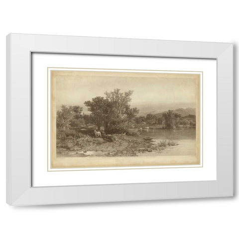 The Housatonic White Modern Wood Framed Art Print with Double Matting by R. Hinshelwood