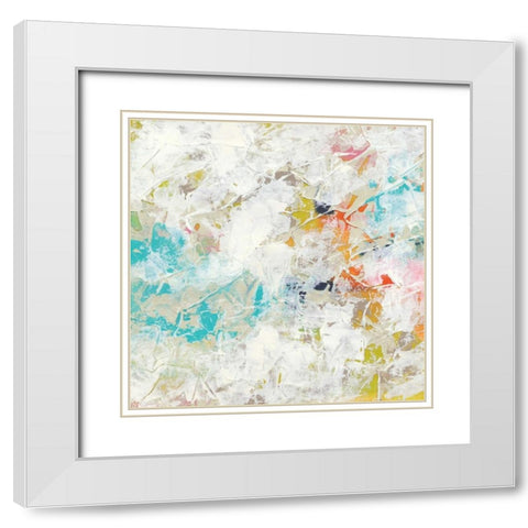 Frost II White Modern Wood Framed Art Print with Double Matting by Vess, June Erica