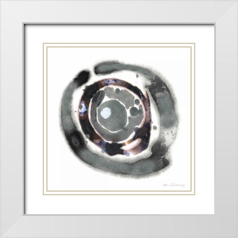 Meteorite I White Modern Wood Framed Art Print with Double Matting by Ludwig, Alicia