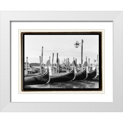 Glimpses Grand Canal Venice I White Modern Wood Framed Art Print with Double Matting by DeNardo, Laura