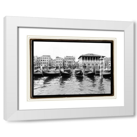 Glimpses Grand Canal Venice II White Modern Wood Framed Art Print with Double Matting by DeNardo, Laura