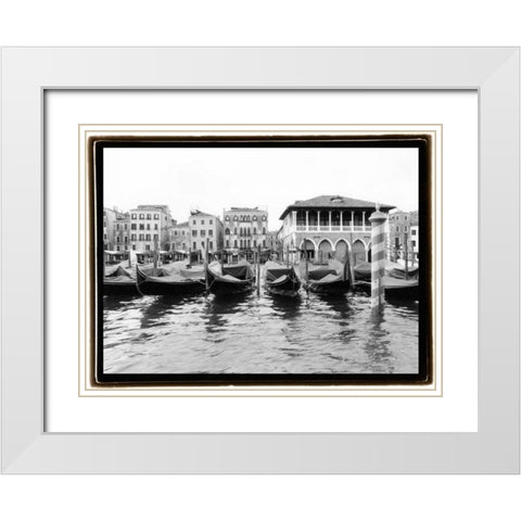 Glimpses Grand Canal Venice II White Modern Wood Framed Art Print with Double Matting by DeNardo, Laura