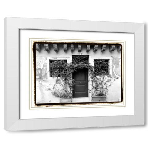Venetian Doorways V White Modern Wood Framed Art Print with Double Matting by DeNardo, Laura