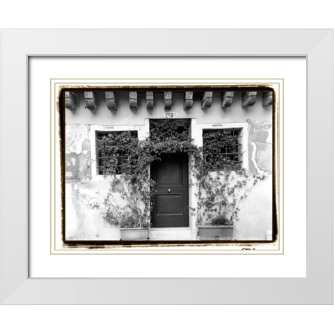 Venetian Doorways V White Modern Wood Framed Art Print with Double Matting by DeNardo, Laura