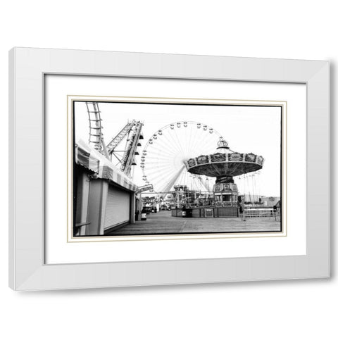 For Your Amusement I White Modern Wood Framed Art Print with Double Matting by DeNardo, Laura