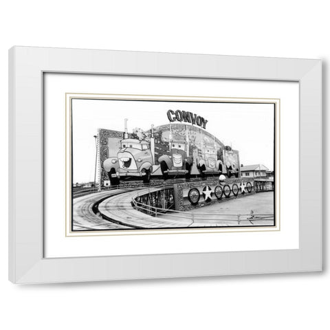 For Your Amusement II White Modern Wood Framed Art Print with Double Matting by DeNardo, Laura