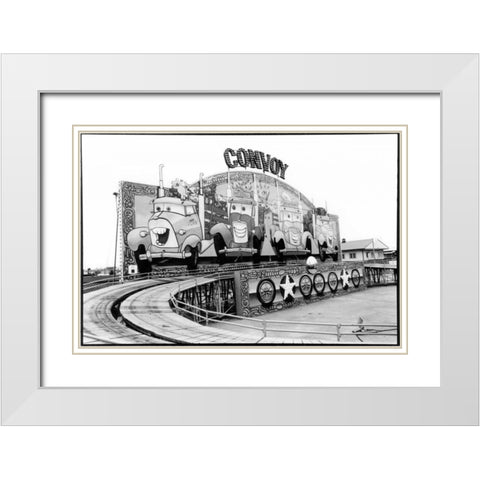 For Your Amusement II White Modern Wood Framed Art Print with Double Matting by DeNardo, Laura