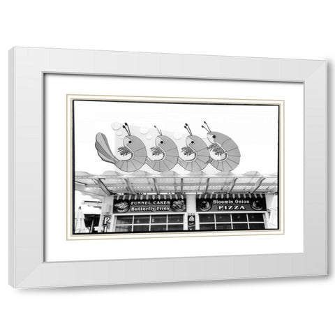 For Your Amusement III White Modern Wood Framed Art Print with Double Matting by DeNardo, Laura