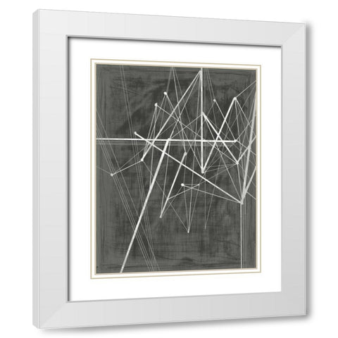 Vertices II White Modern Wood Framed Art Print with Double Matting by Harper, Ethan